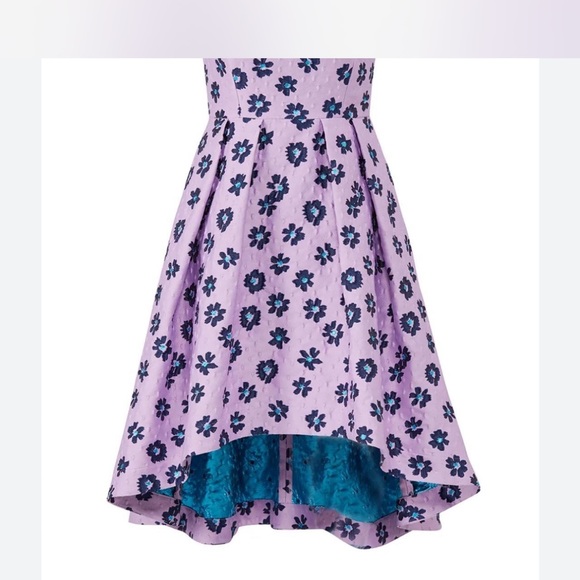 Shoshanna Strapless Dress in Lavender and Navy - Picture 4 of 4